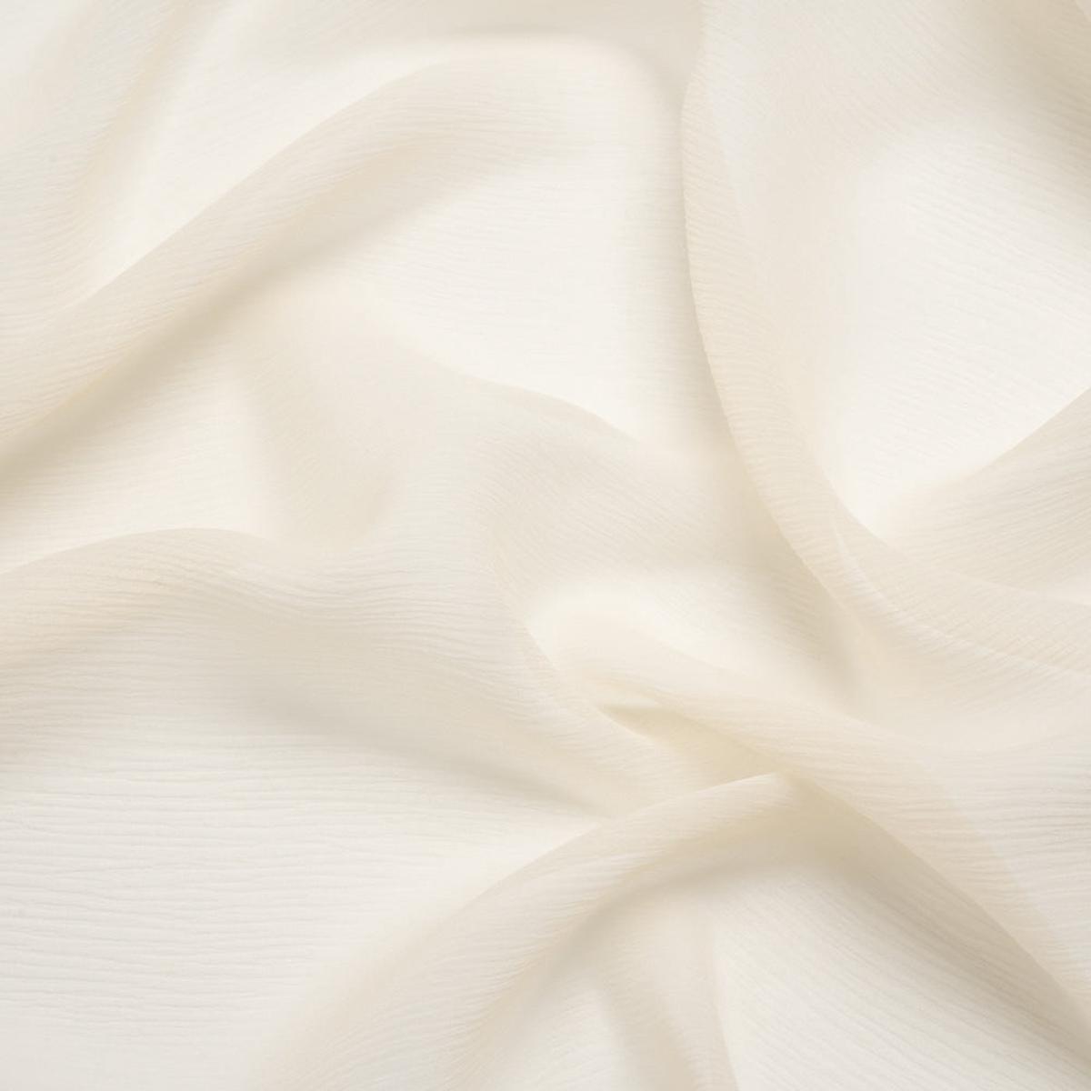 Crinkled Silk Chiffon - Tapioca - Premium Collection