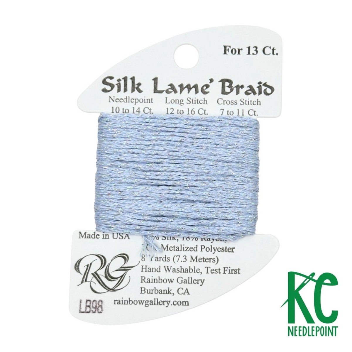 Silk Lam Braid LB98 Pale Antique Blue